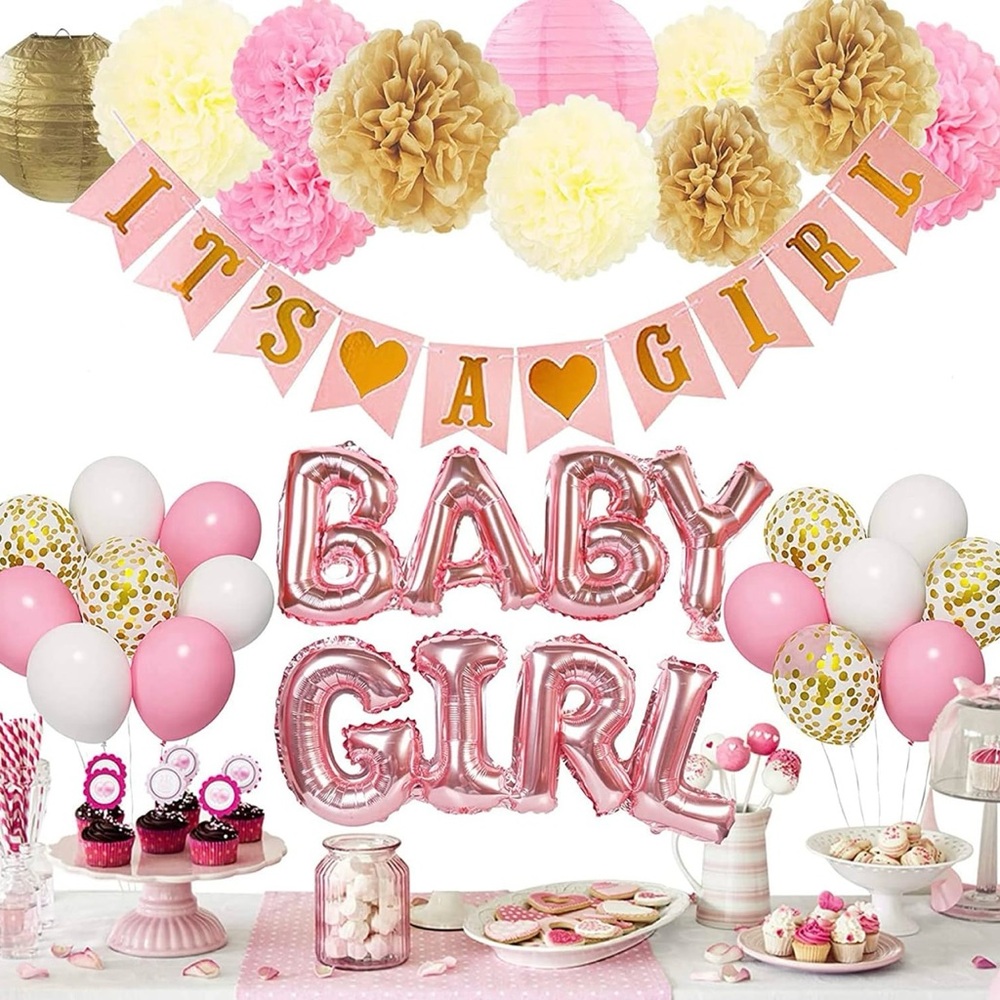 NEW Baby Shower Decorations for Girl - Gender Reveal “It’s A Girl”